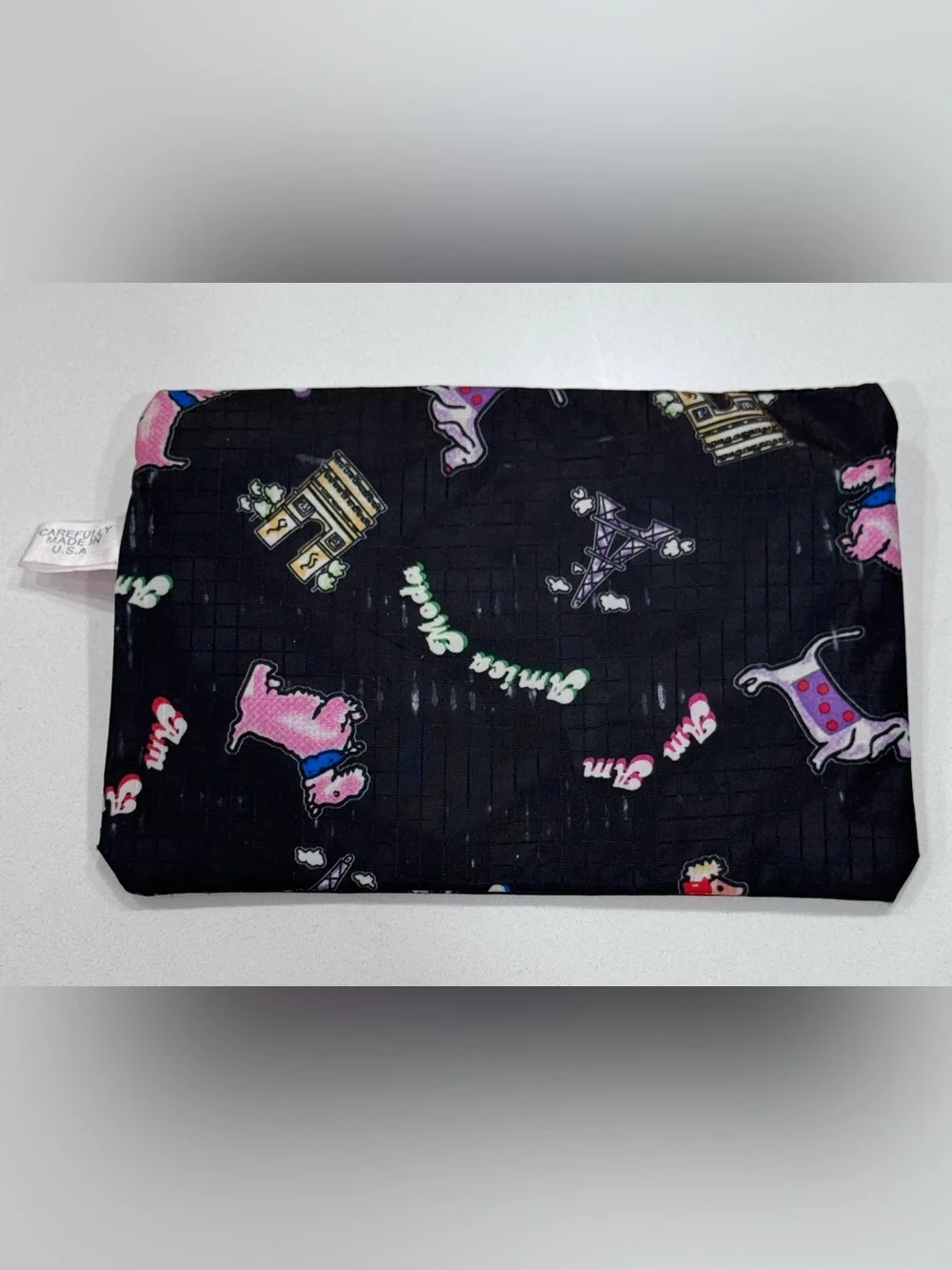 Vintage LeSportsac Paris Poodle Cosmetic Pouch USA